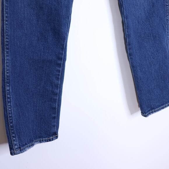 AMO Denim Chloe Crop High Rise Jean Affection Blue Straight Fit Women's 27 - Picture 6 of 12